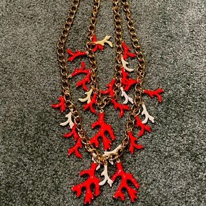 Lilly Pulitzer Good Reef Colorful Enamel Coral Branch Layered Necklace